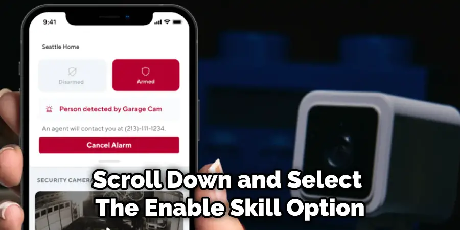 Scroll Down and Select the Enable Skill Option