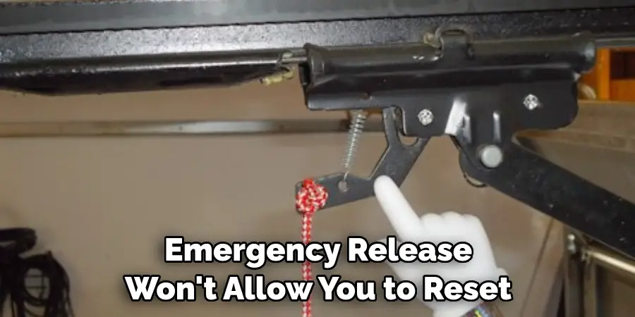 Emergency Release Won't Allow You to Reset