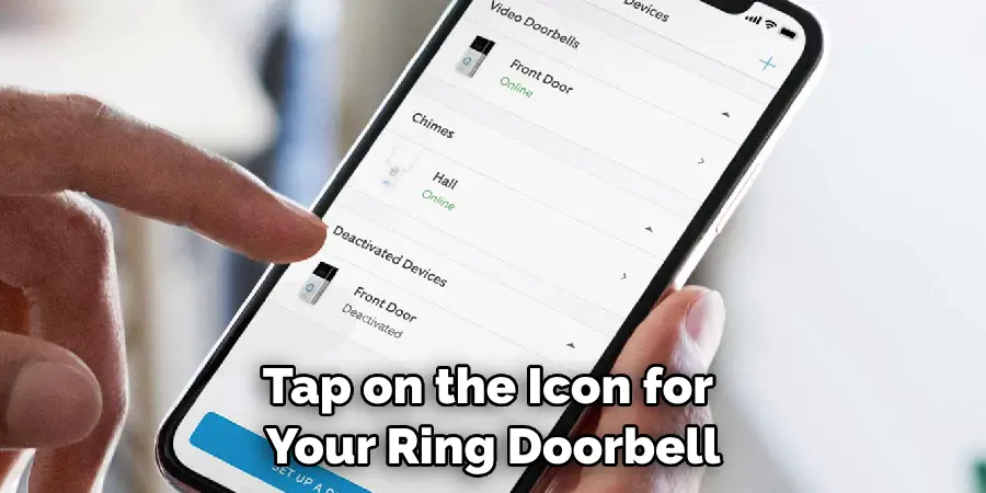 Tap on the Icon for Your Ring Doorbell