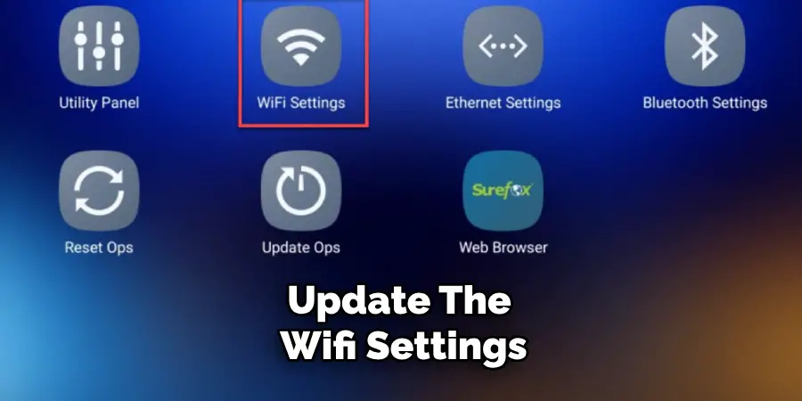 Update the Wifi Settings