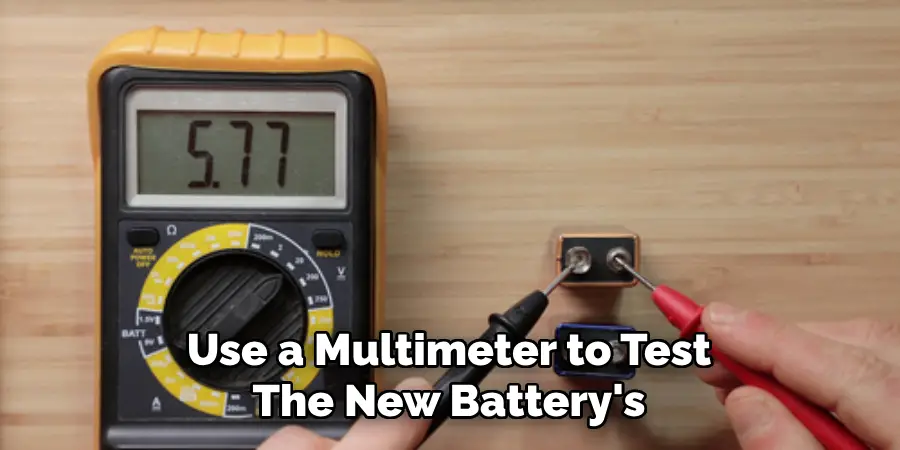 Use a Multimeter to Test the New Battery's 