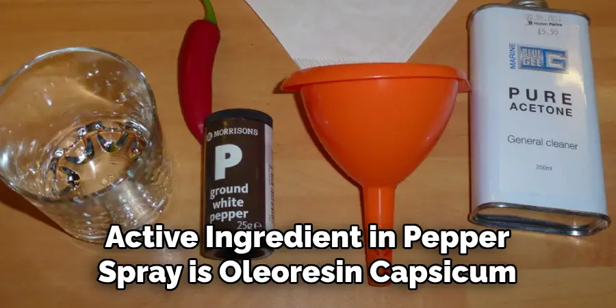 Active Ingredient in Pepper Spray is Oleoresin Capsicum