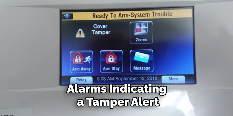 Alarms Indicating a Tamper Alert