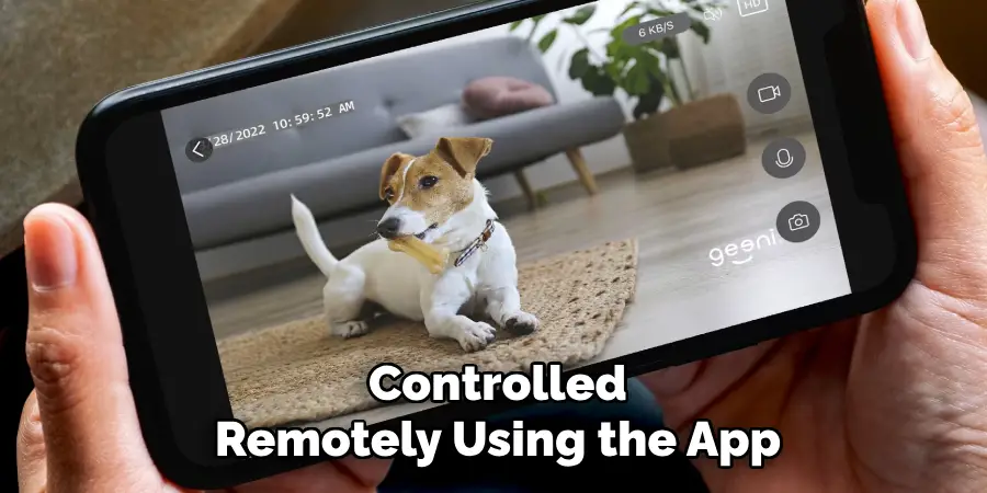Controlled Remotely Using the App