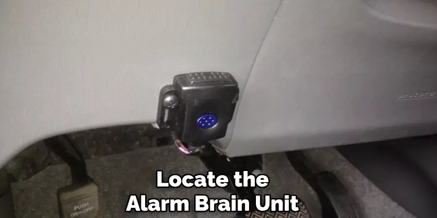 Locate the
Alarm Brain Unit