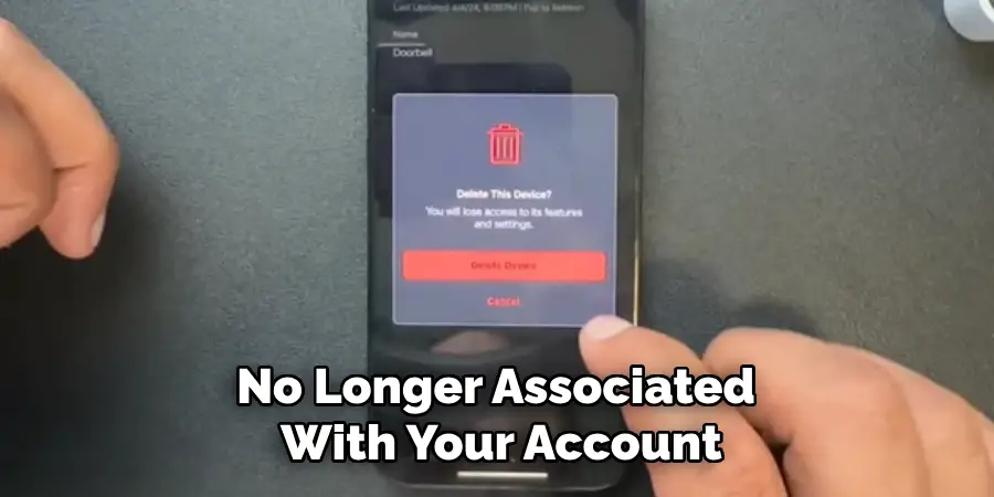 No Longer Associated With Your Account