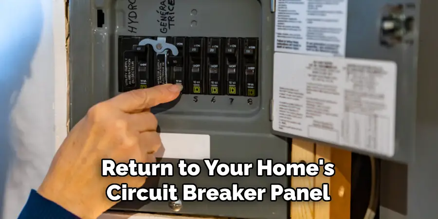 Return to Your Home's Circuit Breaker Panel 