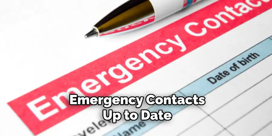  Emergency Contacts Up to Date