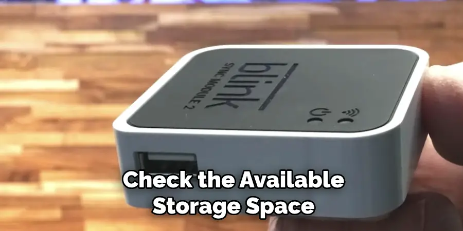 Check the Available Storage Space