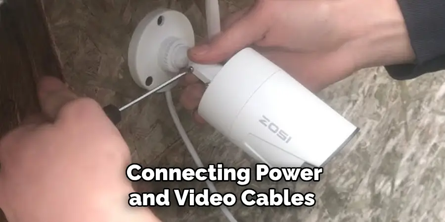 Connecting Power and Video Cables