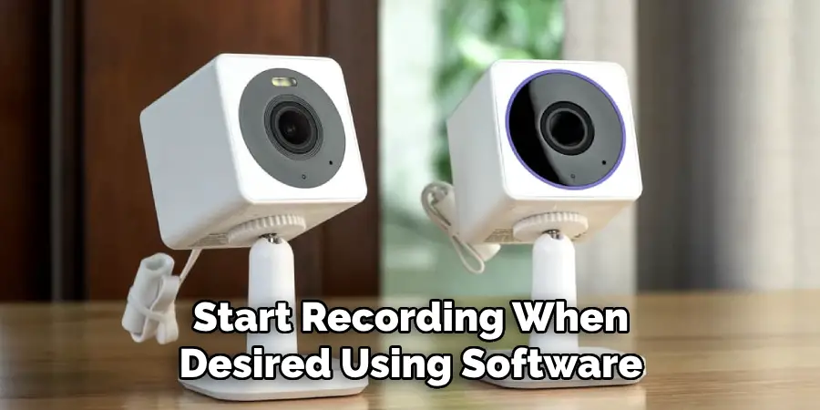 Start Recording When Desired Using Software