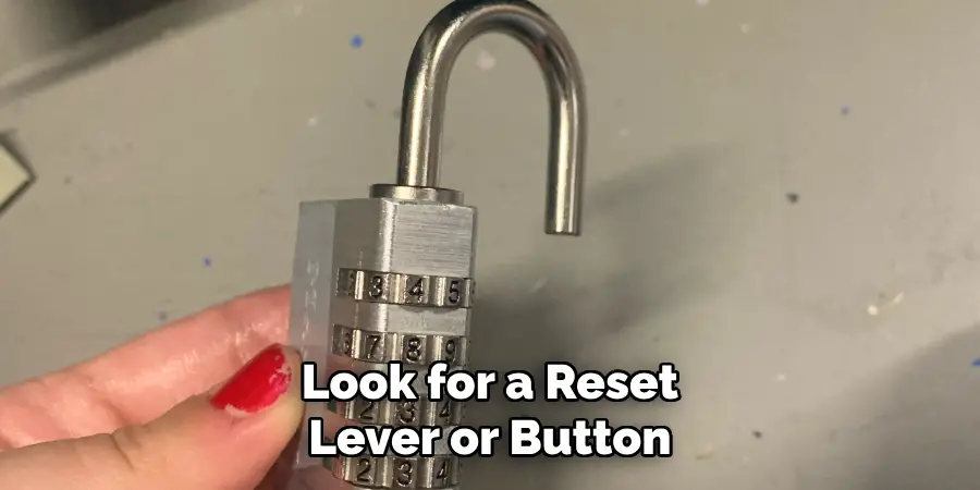 Look for a Reset Lever or Button