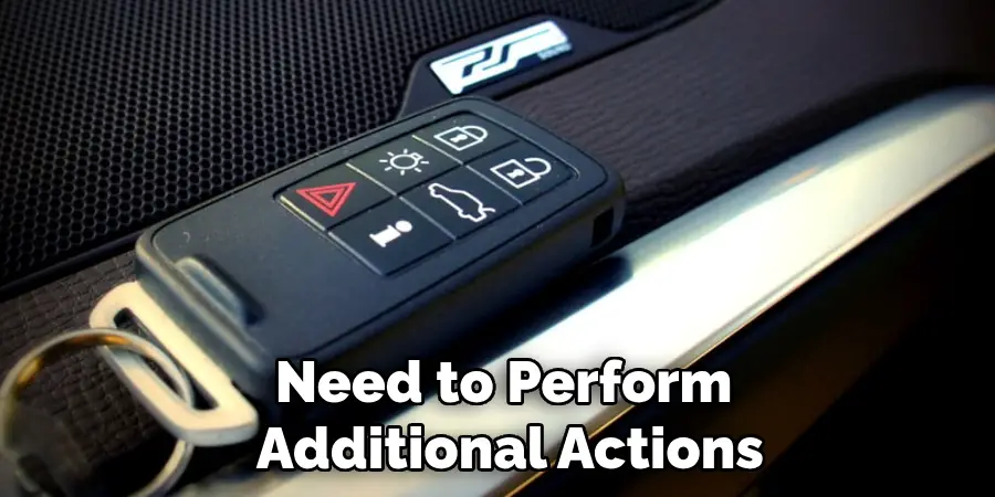 Need to Perform 
Additional Actions  