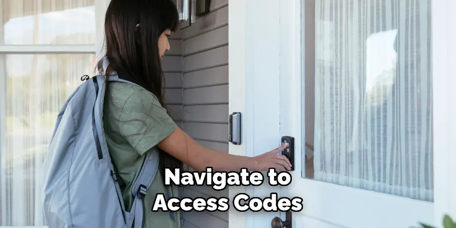 Navigate to Access Codes